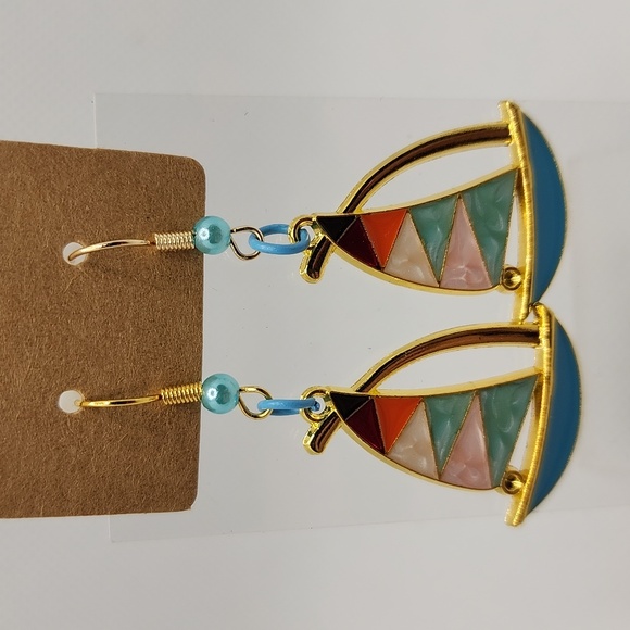 Sailboat Earrings - Picture 2 of 2
